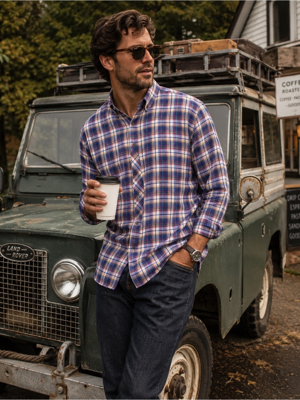 Paul Smith Jeans Plaid Button Down Shirt | Designer Classic Fit Cotton Shirt